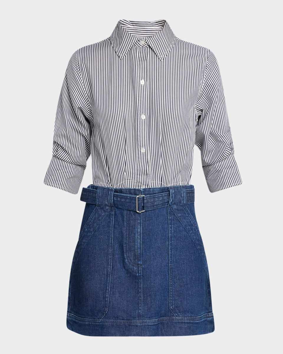 Harlowe Long-Sleeve Combo Dress
